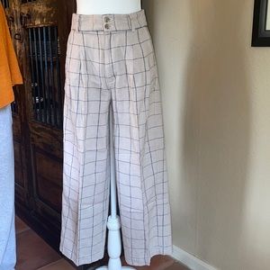 Madewell Linen High Rise Wide Leg Pants